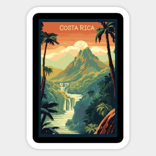 Costa Rica, Travel Poster Sticker